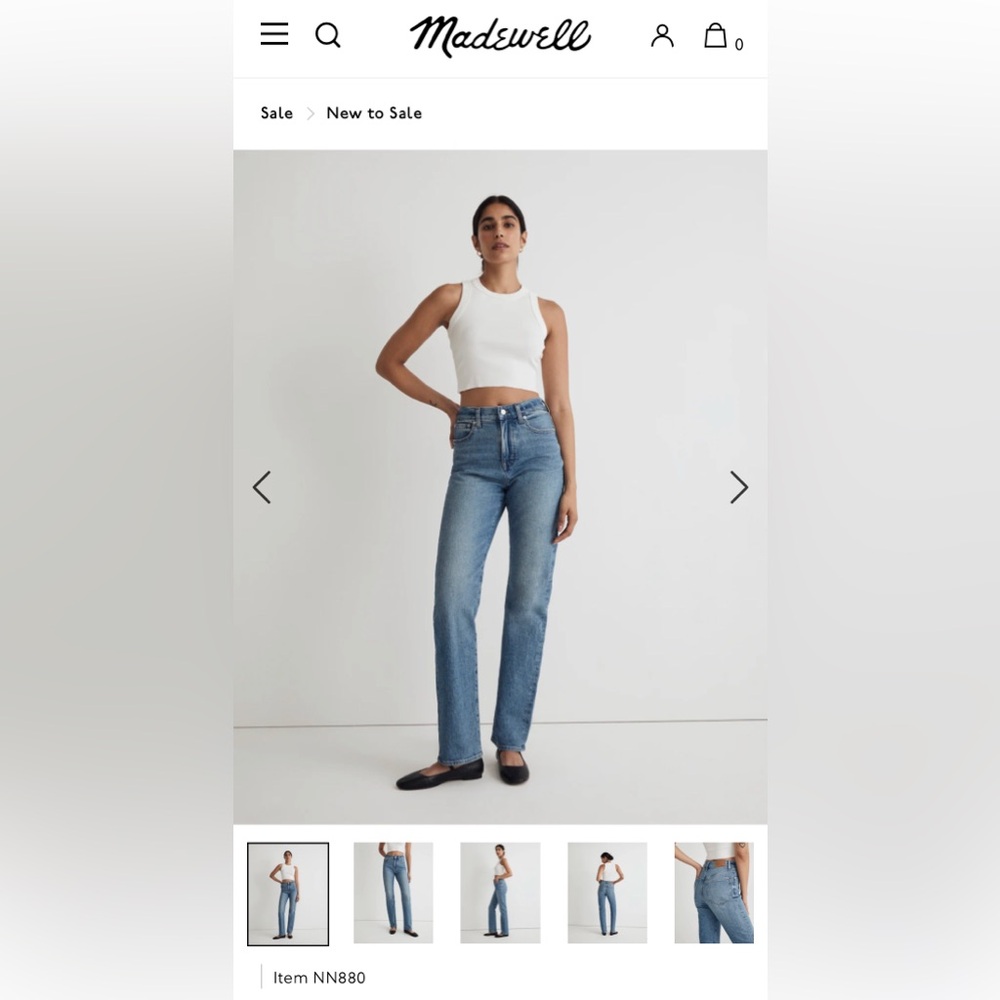 Madewell 90’s Straight Jean Enmore Wash